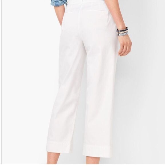 Talbots Wide Leg Crop Chino White Pants Women’s Size 2 - Picture 4 of 16